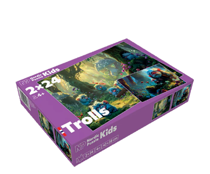 Puslespill Trolls 2x24 Brikker