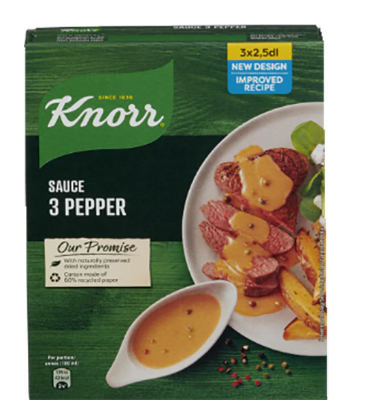 Knorr Sauce 3 Pepper 3x28g