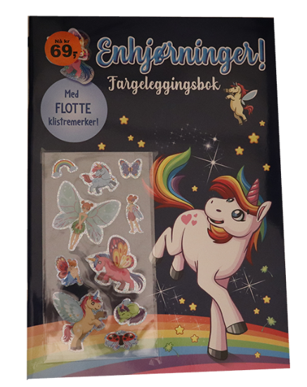 Enhjørninger fargeleggingsbok