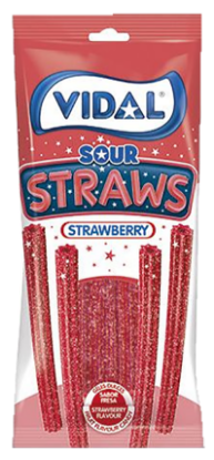 Sour Straws Strawberry Vidal 90g