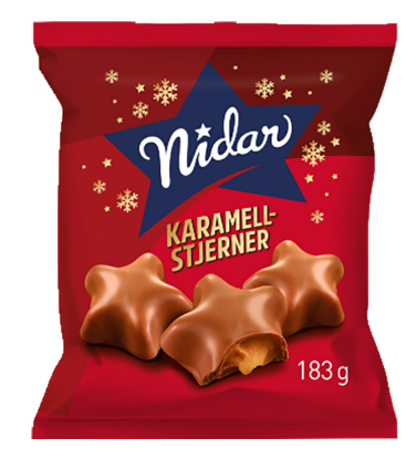 Nidar Karamellstjerner 183g