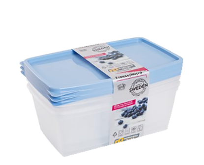Oppbevaringsbokser Micro/Frys 3 pk 0,8 L