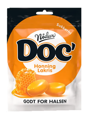Doc Halslinser Honning-Lakris 50g
