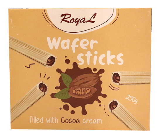 Wafer Sticks Cocoa 250g