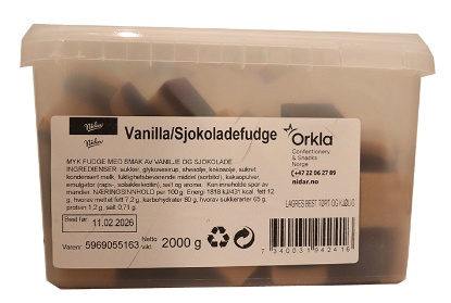 Vanilje/Sjokolade Fudge 2kg