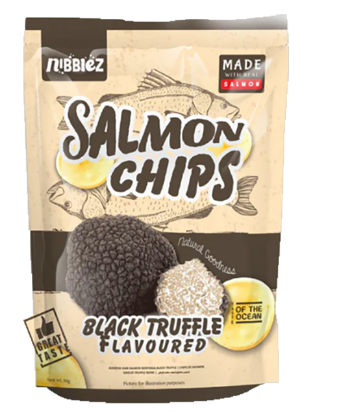 Salmon Chips Black Truffle 50g Nibbiez
