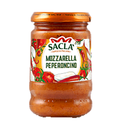 Tomatsaus Mozzarella&Pepperoni 190g Sacla