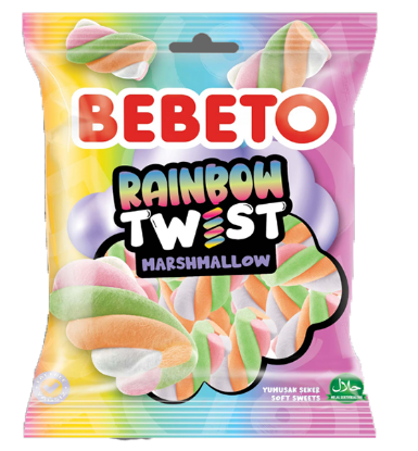 Bebeto Marshmallow Rainbow Twist 250g