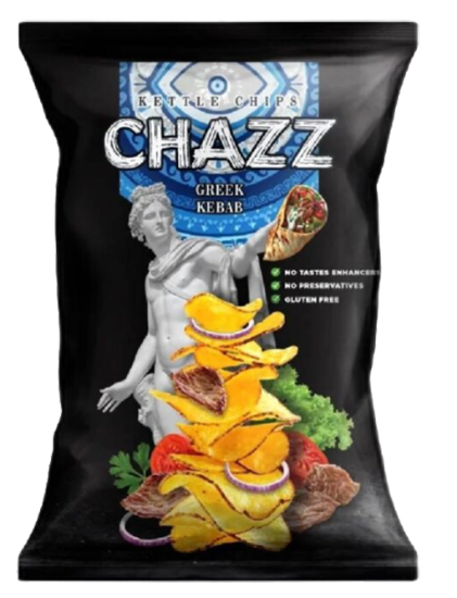 Bon Change Chazz Potato Chips Greek Kebab 90gr
