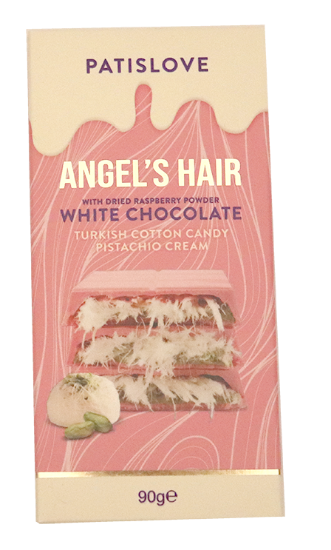Angel's Hair White Chocolate Raspberry 90g