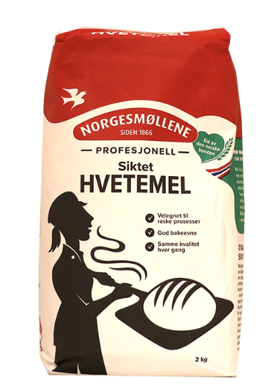Hvetemel Siktet 2kg Norgesmøllene