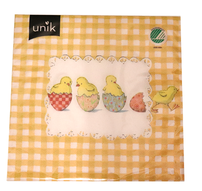 Unik Servietter påskekyllinger 20stk