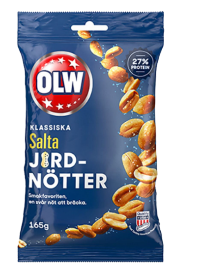 Salte Peanøtter Olw 165g