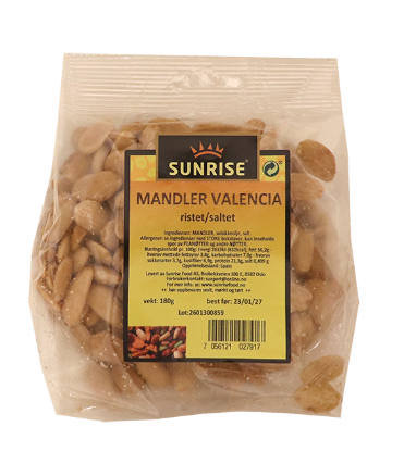 Sunrise Mandler Valencia 180g