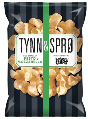 Tynn&Sprø Chips Pest & Mozzarella 150g