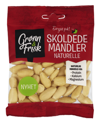 Skoldede Mandler Naturell 60g