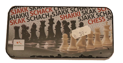 Sjakk I Tinnboks 1stk
