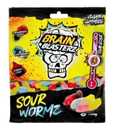 Brain Blasterz Sour Wormz 100g