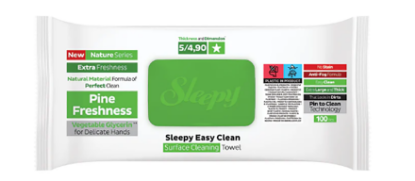 Sleepy Vaskekluter Pine 100stk