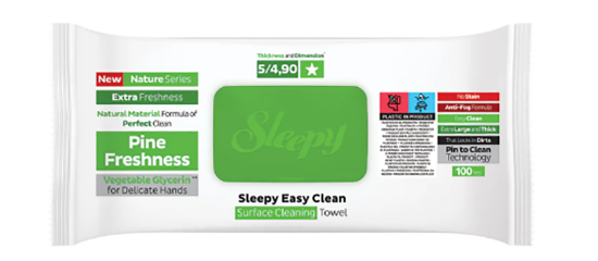 Sleepy Vaskekluter Pine 100stk