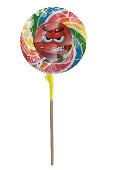 Spiral Lollipop m/Klistremerke 100g
