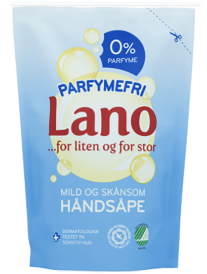 Lano Håndsåpe Refil 300ml Parfymefri