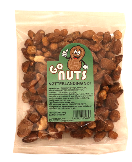 Go Nuts Nøtteblanding Søt 300g
