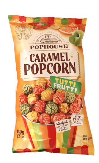Caramel Popcorn Tutti Frutti 140g