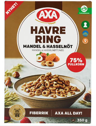 Havrering Mandel & Hasselnøtt 350g