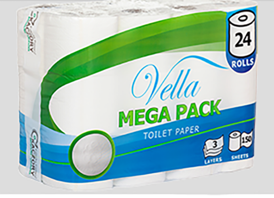 Vella Mega Pack Toalettpapir 24 pk