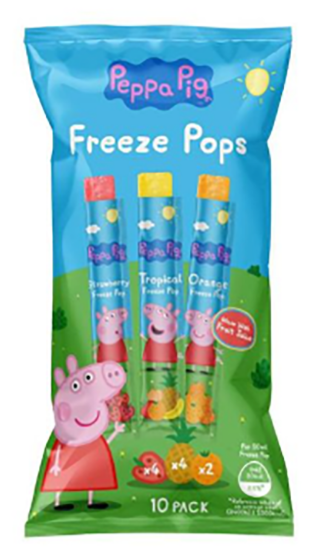 Peppa Pig Freeze Pops 10x50ml