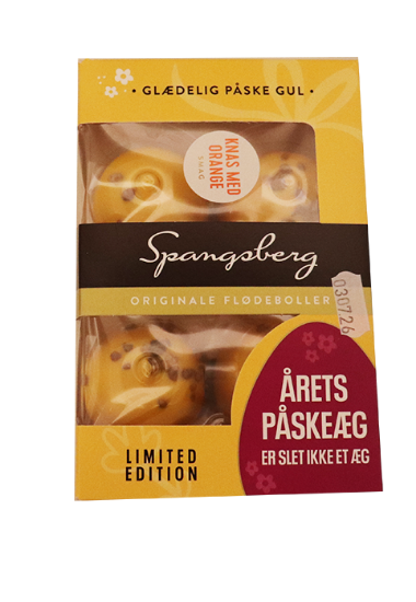 Flødeboller Orange 124g Spangsberg
