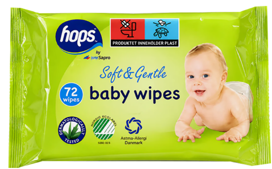 Hops Babywipes Aloe Vera 72stk