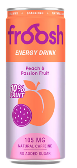 Froosh Energi Fersken&Pasjonsfrukt 0,33l