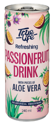 True Life Aloe Vera Drink Passionfruit 240ml
