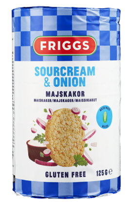 Friggs Majskakor Sourcream & Onion 125g