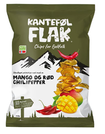 Kantefølflak Mango/Raud Chilipepar 150g