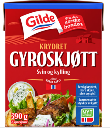 Gyroskjøtt Krydret Svin & Kylling 390g