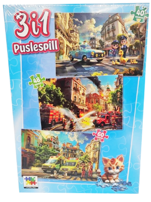 3 i 1 Puslespill Politi