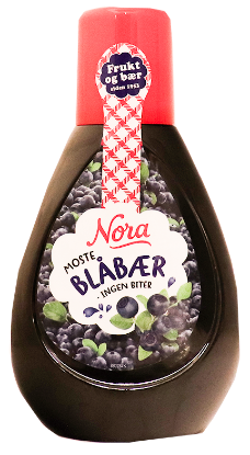 Nora Squeezy Moste Blåbær 435g