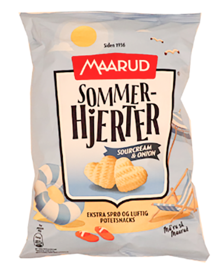 Sommerhjerter Sour Cream & Onion 100g