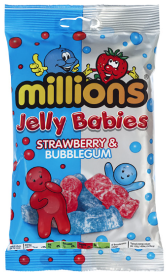 Jelly Babies Strawberry & Bubblegum 150g