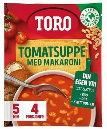 Tomatsuppe m/makaroni Toro 119g