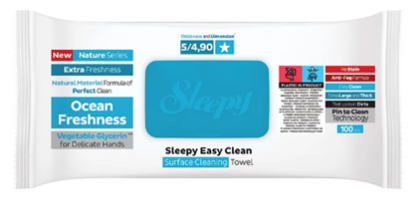 Sleepy Vaskekluter Ocean 100stk